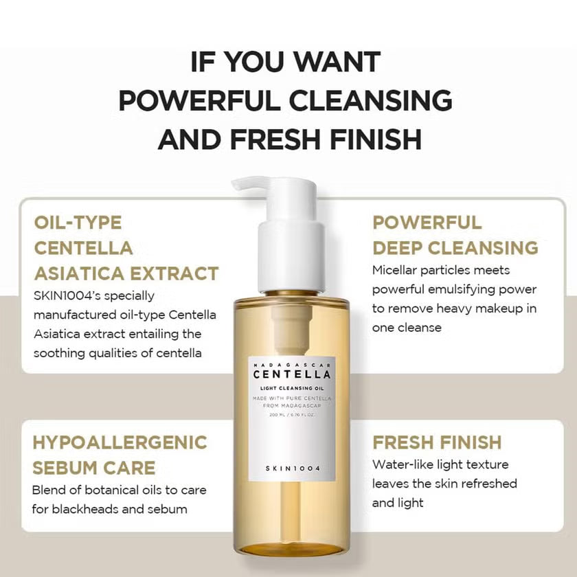 Skin1004 Madagascar Centella Light Facial Cleansing Oil 200ml