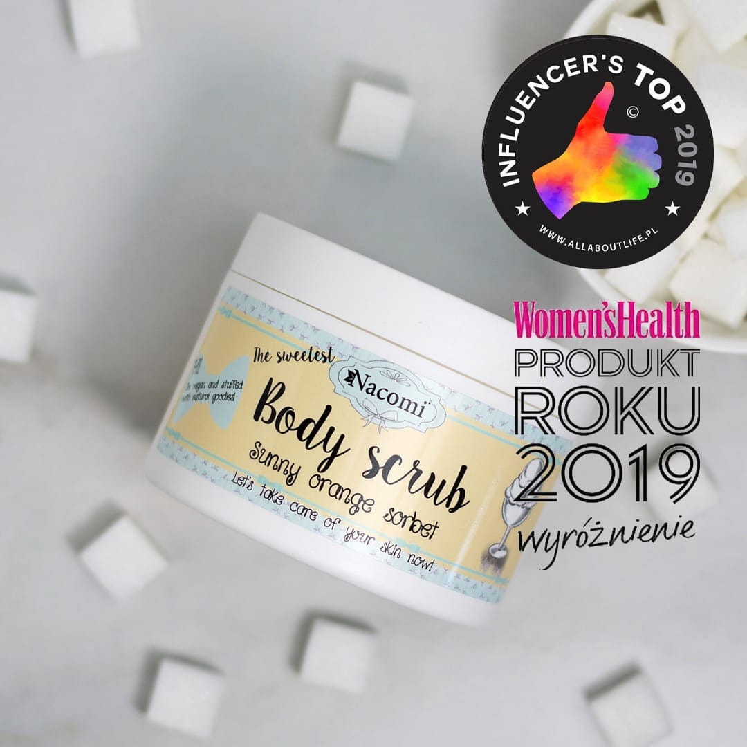 مقشر الجسم بالسكر وشربات البرتقال من ناكومي 200 جرام