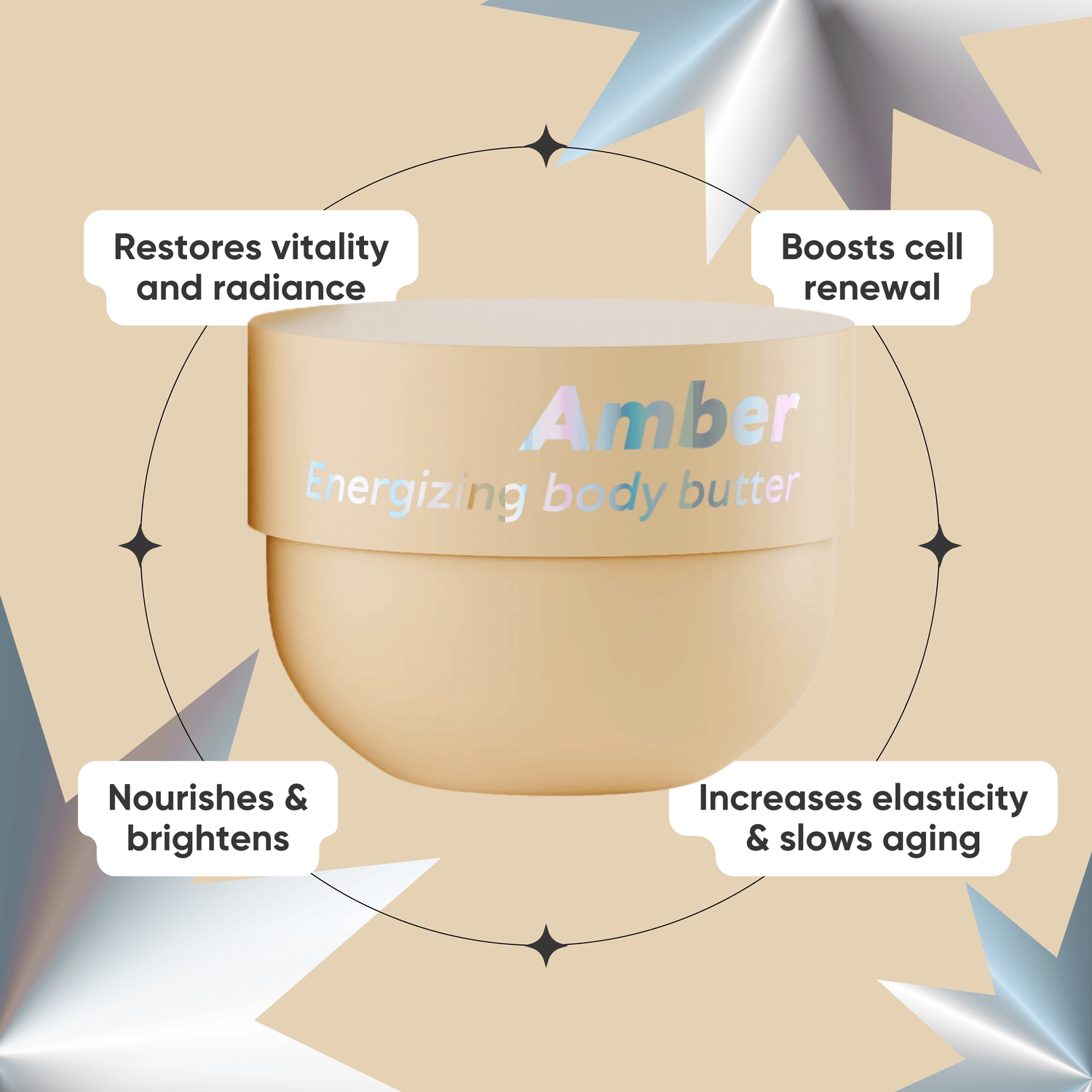 Body butter with amber - Energizing