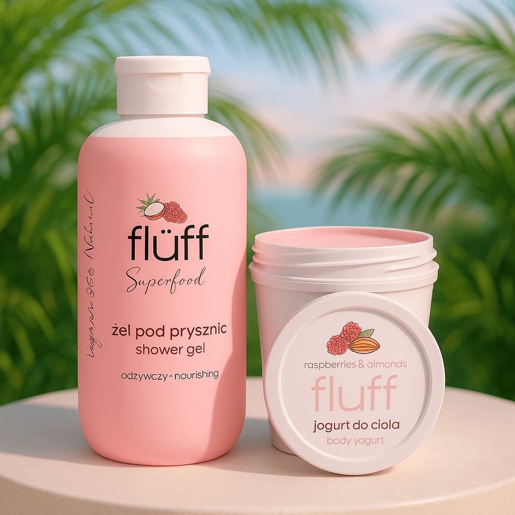 مجموعة FLUFF VIRAL (جل الاستحمام وزبادي الجسم)