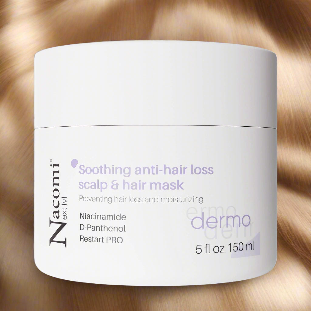 قناع مهدئ لفروة الرأس والشعر، ويمنع تساقط الشعر