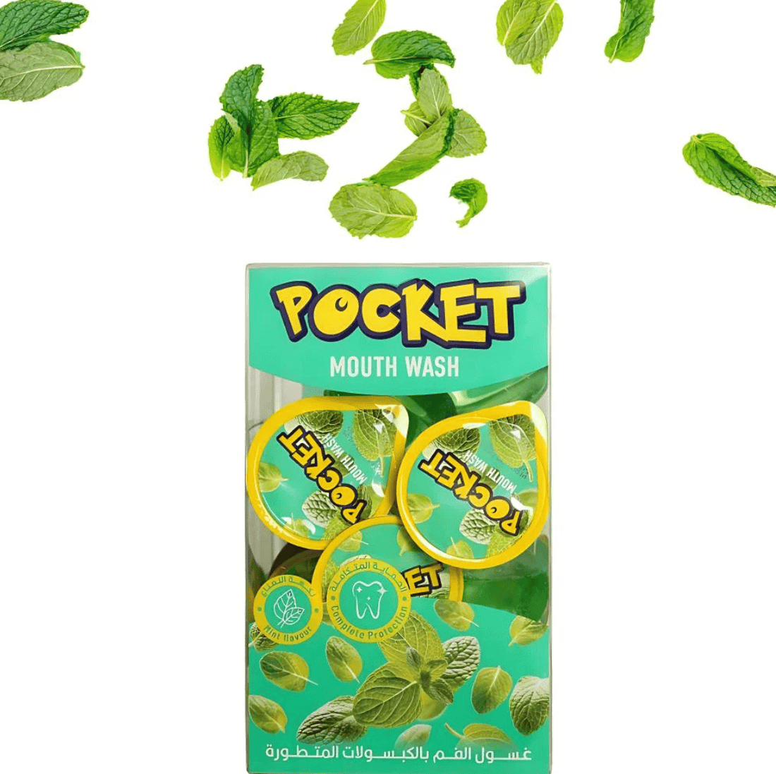Pocket Mint Flavored Capsule Mouthwash (20 Pieces)