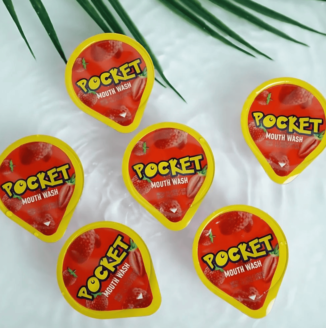 Pocket Strawberry Flavored Capsule Mouthwash (20 Pieces)