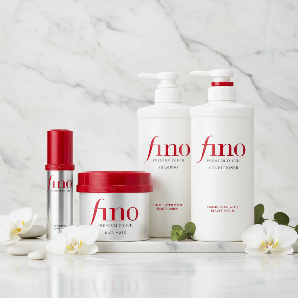 Fino products with marble background