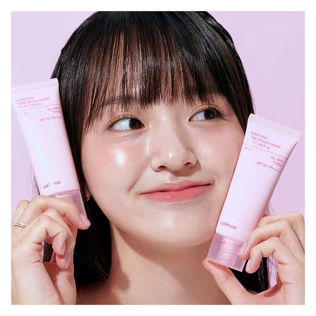 Celimax Heart Pink Tone-Up Sun Cream SPF50+ PA++++
