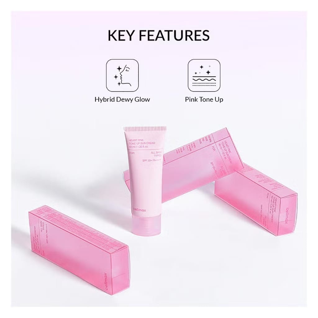Celimax Heart Pink Tone-Up Sun Cream SPF50+ PA++++