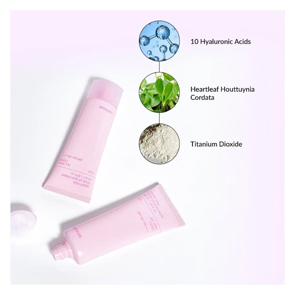 Celimax Heart Pink Tone-Up Sun Cream SPF50+ PA++++