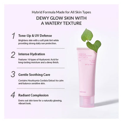 Celimax Heart Pink Tone-Up Sun Cream SPF50+ PA++++