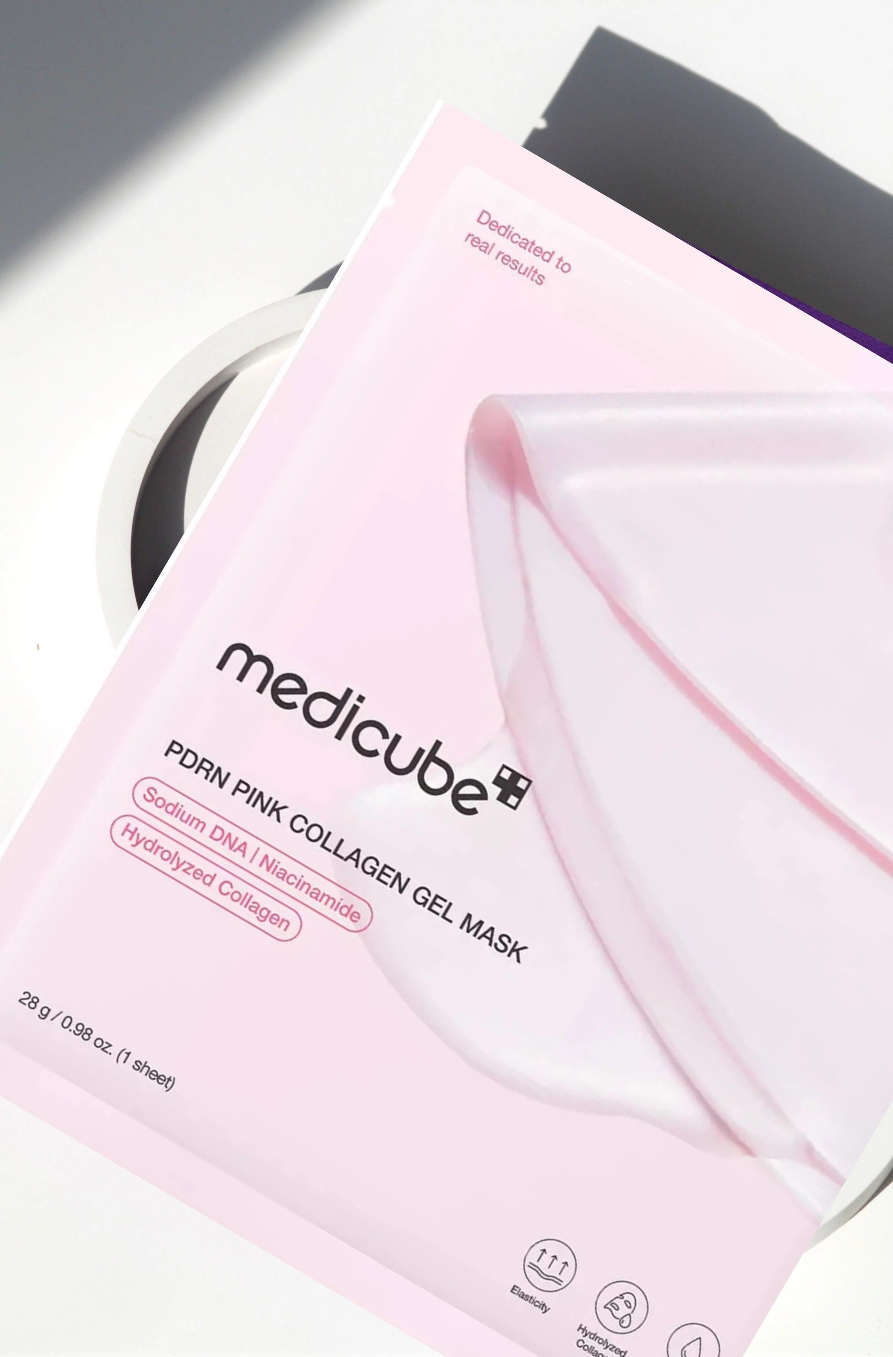 قناع جل الكولاجين الوردي بالكولاجين Medicube &amp; PDRN