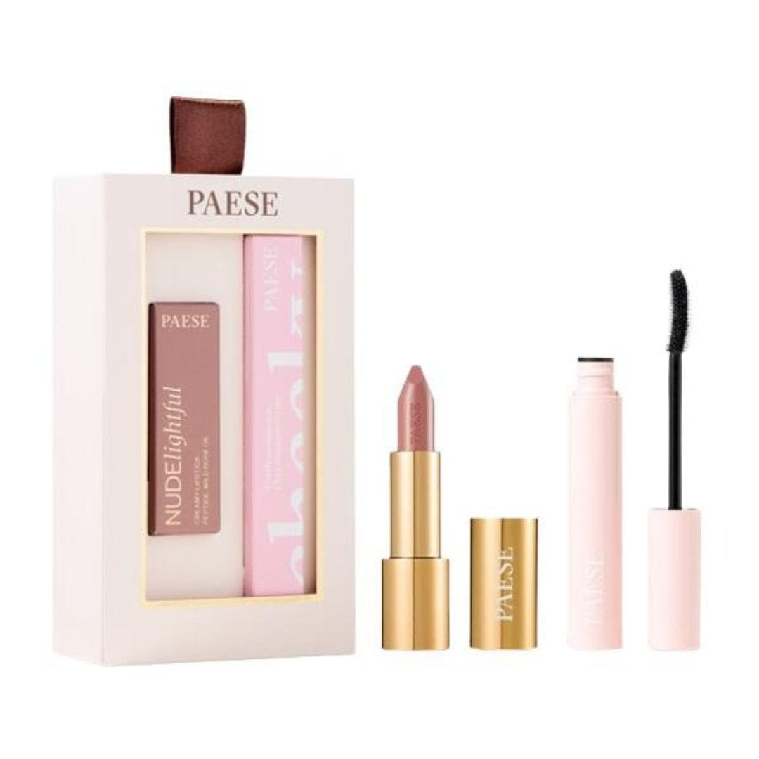 مجموعة Paese Cheeky Nude Look Set (ماسكارا 9 مل + أحمر شفاه 4.5 غرام)