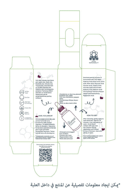 The purest solution AHA10% + BHA 2% exfoliating facial peeling solution