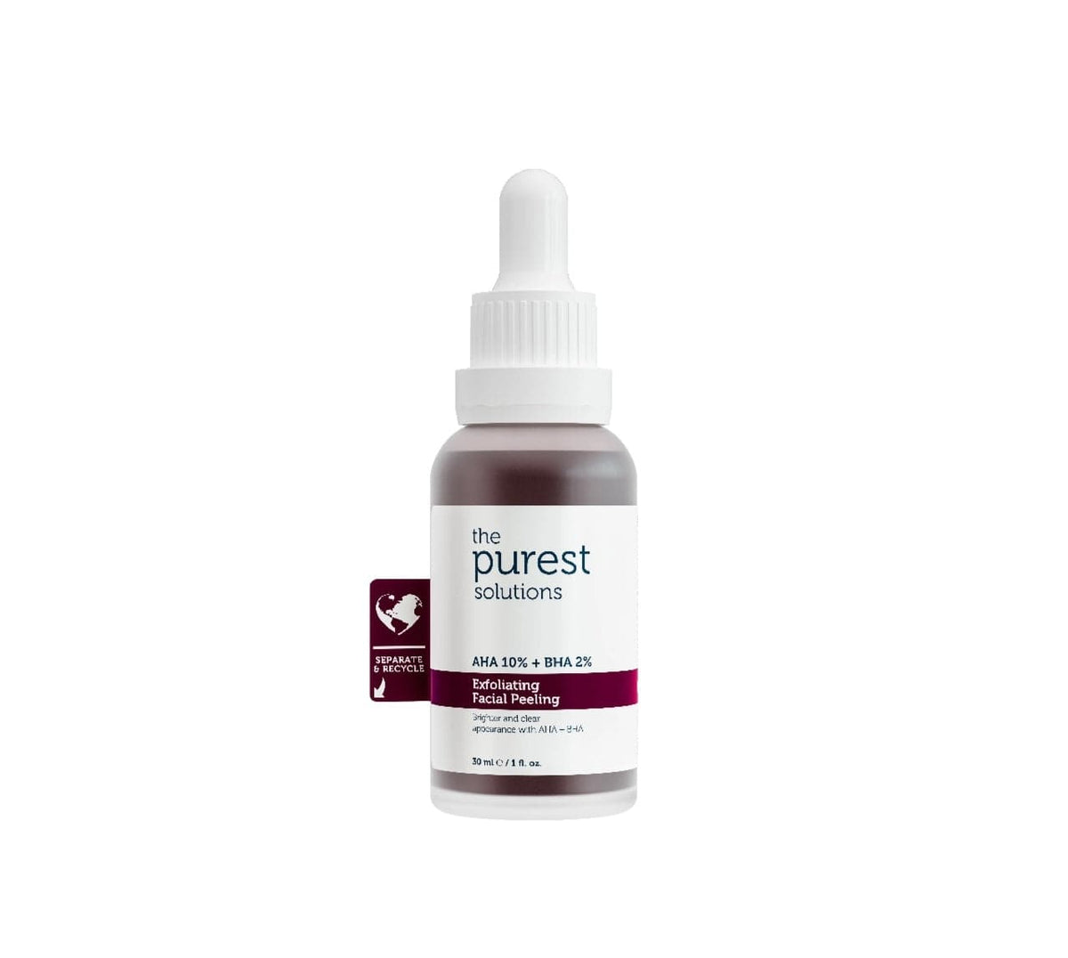 The purest solution AHA10% + BHA 2% exfoliating facial peeling solution